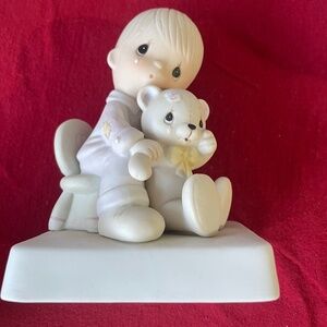 Vintage Precious Moments Figurine “Bear Ye One Another's Burden" (Retired)
